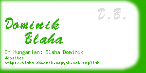 dominik blaha business card